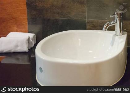 luxury sink in bathroom interior