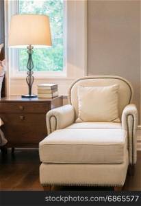 luxury sofa in classic style bedroom interior