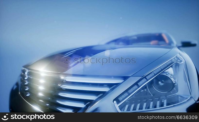 luxury sport car in the blue studio. Luxury Sport Car