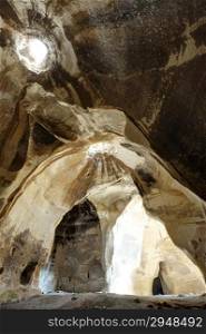 Luzit caves of bell type in Israel, dwelling of the ancient people.