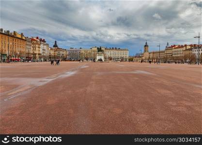 Lyon. Central square.. View of the central square Belekur. Lyon. France