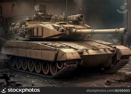 M1 Abrams battle tank created by generative AI 