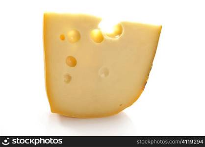 Maasdam swiss cheese slice