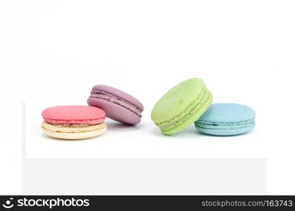 macarons isolated on white background