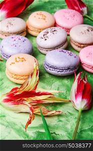 macaroons and flowers