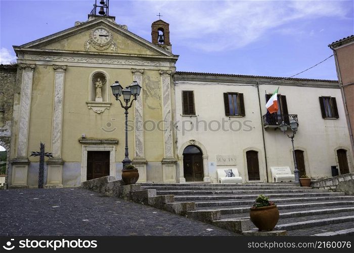 Macchiagodena, old village in the Isernia province, Molise, Italy, at springtime