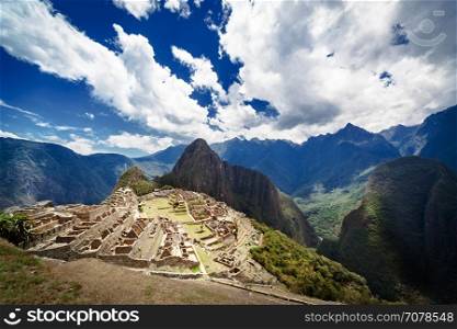 Macchu Picchu old town on a sunny day