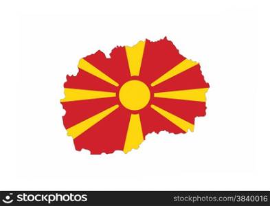 macedonia country flag map shape national symbol
