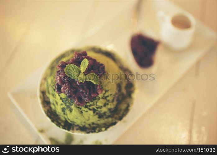macha green tea ice-cream