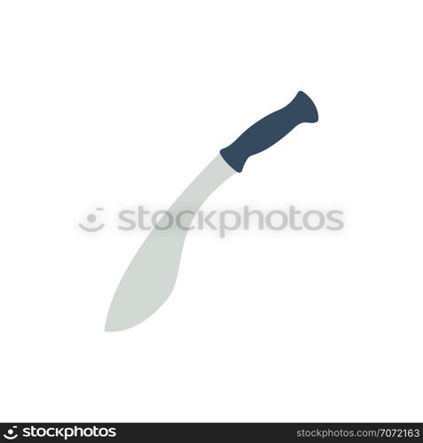 Machete icon. Flat color design. Vector illustration.