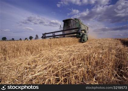 Machine Harvesting Wheat