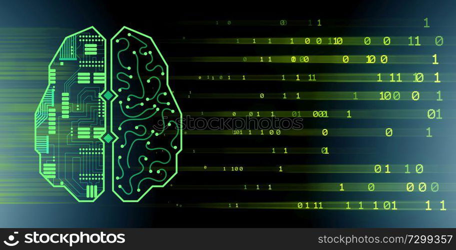 Machine learning and cognitive computing - 3d rendering