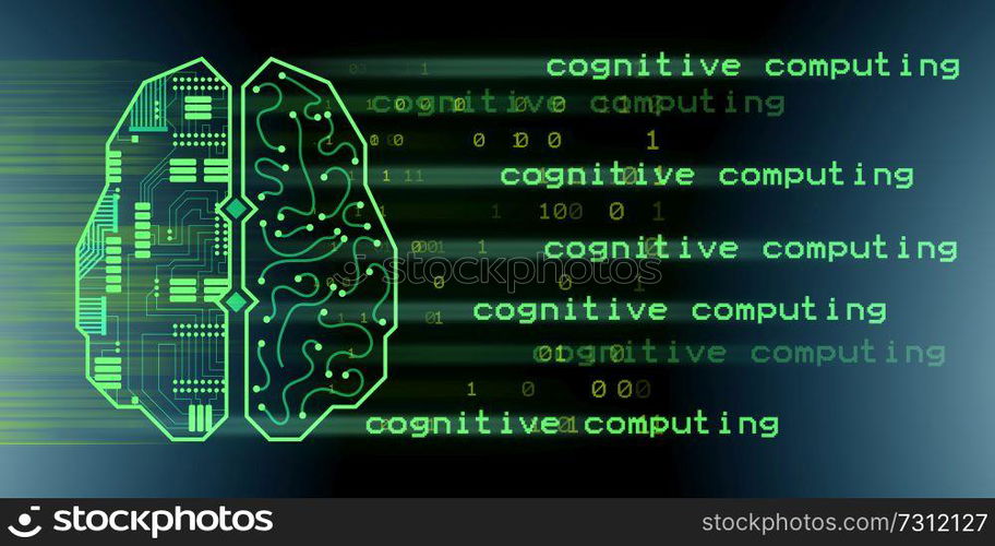 Machine learning and cognitive computing - 3d rendering