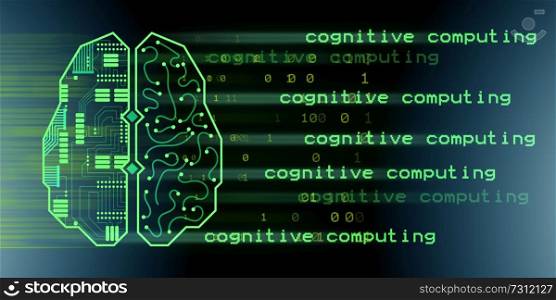 Machine learning and cognitive computing - 3d rendering