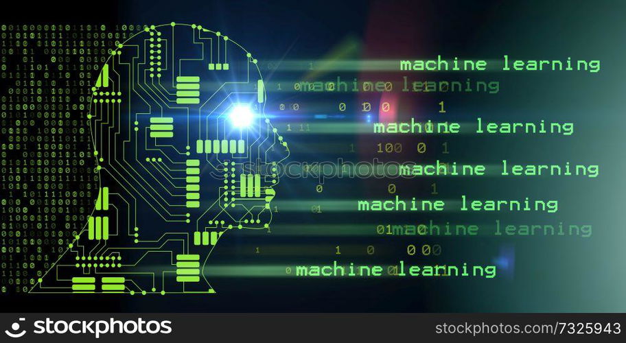 Machine learning and cognitive computing - 3d rendering