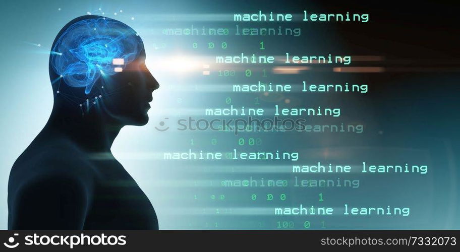 Machine learning and cognitive computing - 3d rendering