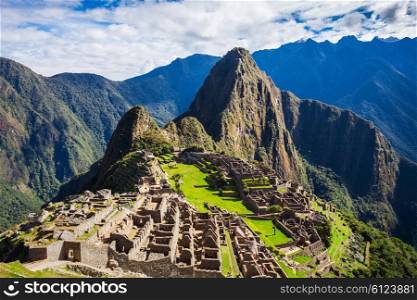 Machu Picchu, a UNESCO World Heritage Site in 1983. One of the New Seven Wonders of the World.