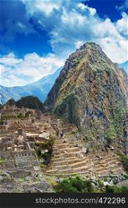 Machu Picchu and Huayna Picchu mountain