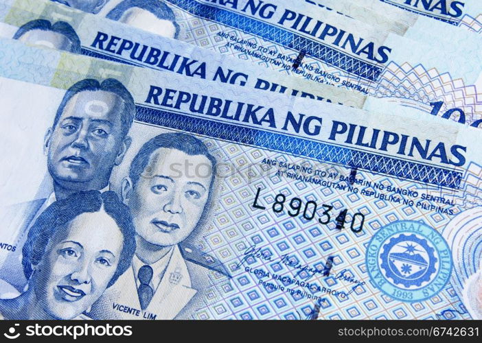 macro background images with philippines peso.