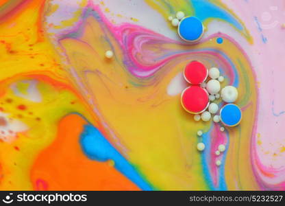 Macro colors created by oil and paint