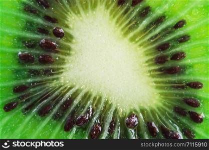 macro green kiwi fruit