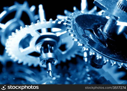 macro mechanical gear background close up