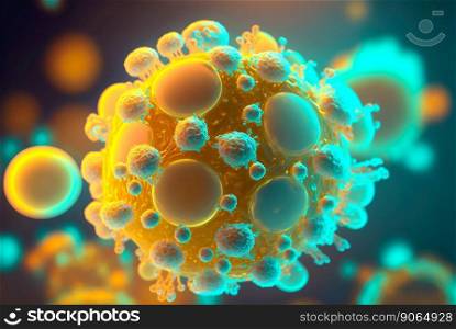 Macro of bacteria. Microbiology pathogen cell. Generative AI.. Macro of bacteria. Microbiology pathogen cell. Generative AI