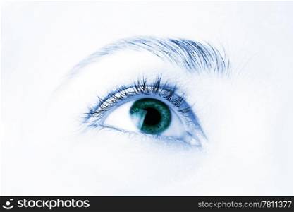 macro of beautiful human eye