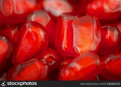 Macro of pomegranate. Element of food design.