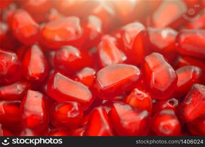 Macro of pomegranate. Element of food design.