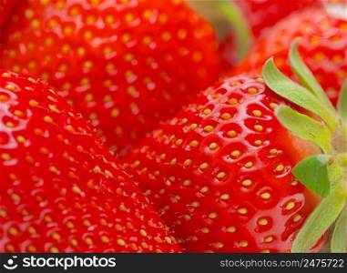 Macro of strawberry. Shallow depth-of-field.