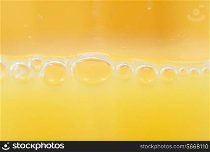 Macro orange juice can be used for background