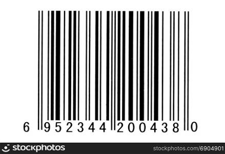 Macro photo of barcode isolated on white
