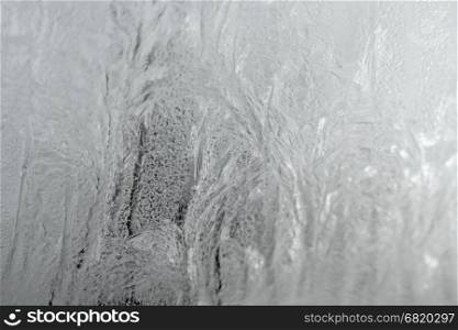 Macro photograph of Frosted glass detail, selective focus with shallow depth of field