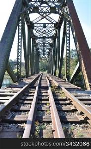 Macro railroad bridge