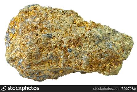 macro shooting of collection natural rock - pyrite mineral stone isolated on white background