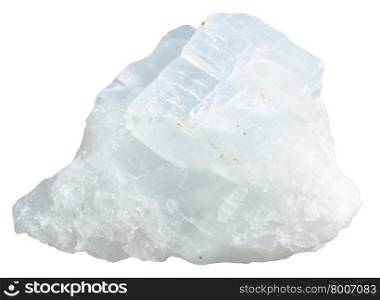 macro shooting of collection natural rock - white crystalline magnesite mineral stone isolated on white background