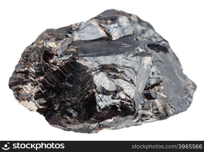 macro shooting of natural mineral stone - stone of sphalerite (zinc blende) isolated on white background