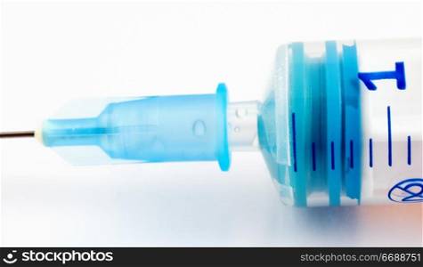 Macro shot of a syringe with soft focus and diffuse effect