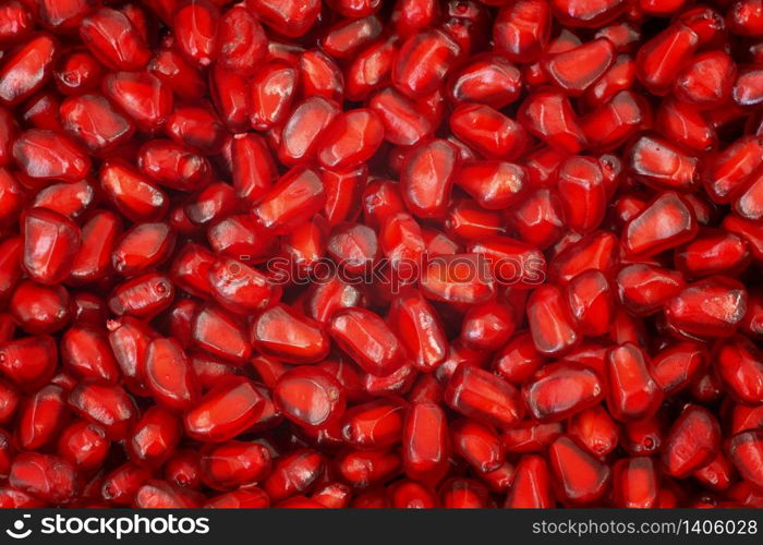 Macro texture of pomegranate. Element of food design.
