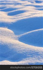 macro waves of snow bumps, shoot at sunrise