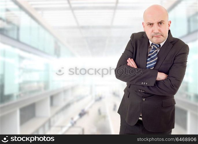 mad businessman portrait at the office