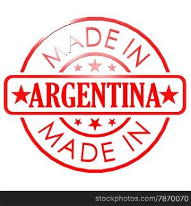Made in Argentina red seal. Made in Anguilla red seal