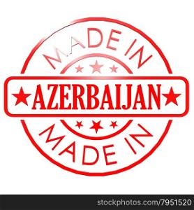 Made in Azerbaijan red seal image with hi-res rendered artwork that could be used for any graphic design.. Made in Azerbaijan red seal