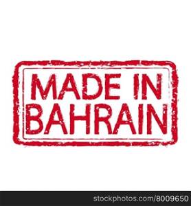 Made in BAHRAIN stamp text Illustration