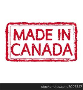 Made in CANADA stamp text Illustration