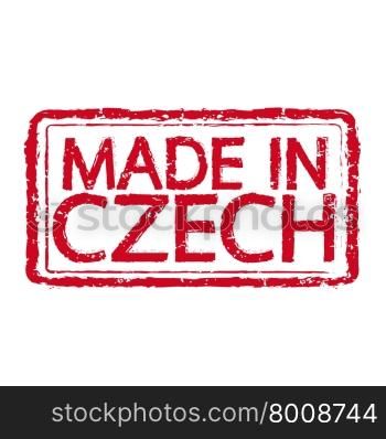 Made in Czech Republic stamp text Illustration