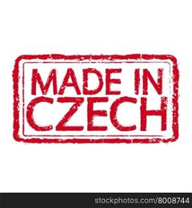 Made in Czech Republic stamp text Illustration