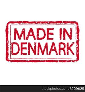 Made in DENMARK stamp text Illustration