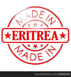 Made in Eritrea red seal image with hi-res rendered artwork that could be used for any graphic design.. Made in Eritrea red seal